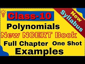 Class 10 Chapter 2 Example 1 to 5, (Polynomials) New NCERT Book, CBSE Session 2023-24, New Syllabus