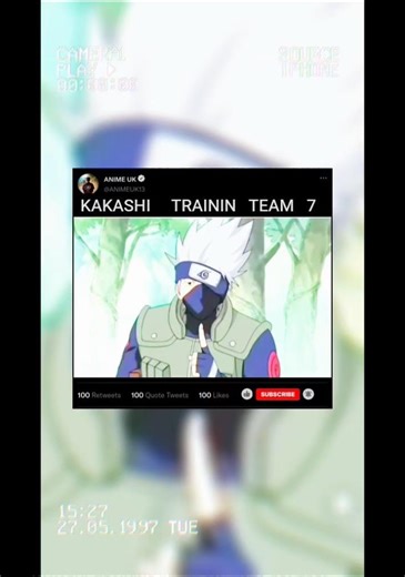 KAKASHI HATAKE TRAINING TEAM 7 FOR CHAKRA CONTROL #animeshorts #youtubeshorts