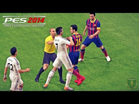 PES 2014 Gameplay FC Barcelona vs Real Madrid Season 2013/2014