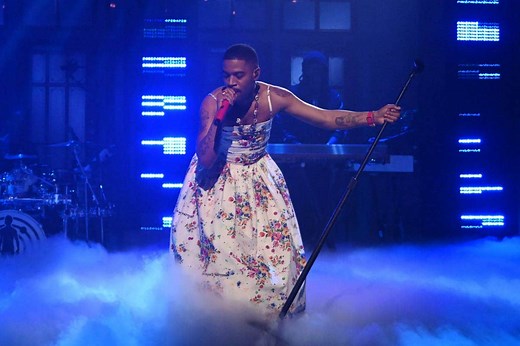 Kid Cudi responds to critic about wearing a dress during "SNL" performance