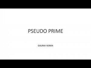 Pseudo Prime, Absolutely Pseudo Prime || Number theory