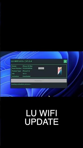 LU WIFI BYPASS A12+ Windows tool iOS26 and lower