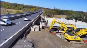 The Huckleberry Road Bridge in South Whitehall Township, Lehigh County, was replaced earlier this month with the Accelerated Bridge Construction method. In one weekend, crews demolished the old bridge and slid the new one into place. Check out this time-lapse video. | Pennsylvania Turnpike