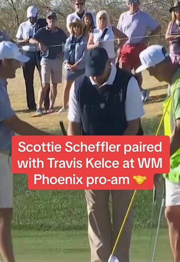 Scottie Scheffler y Travis Kelce en el WM Phoenix Open