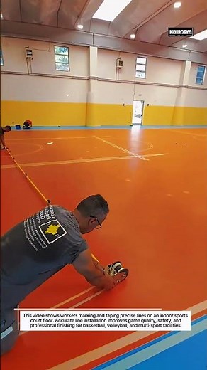 Perfect Indoor Court Line Marking | Precision Sports Flooring Installation