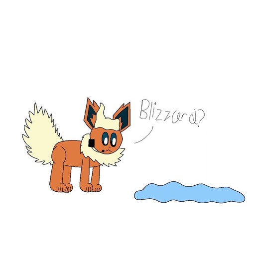 random eeveelution short - flareon and glaceon