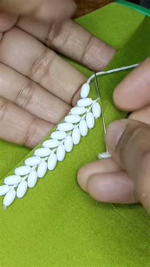 Trending border hand embroidery 🪡#handembroidery #art