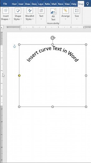 How to insert curve text in word #shorts #msword #mswordtricks