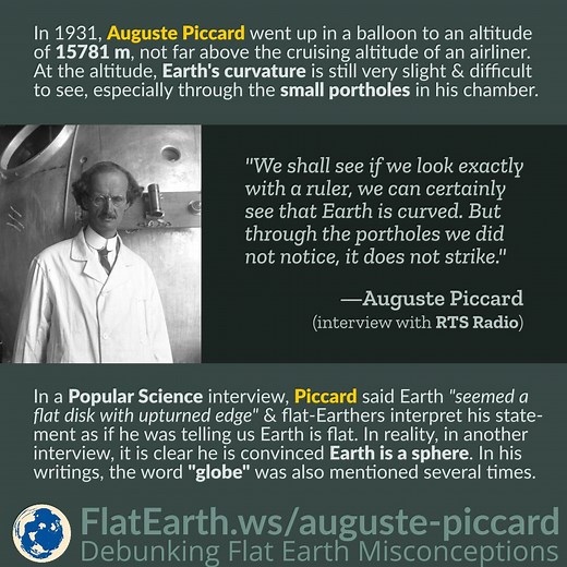 Auguste Piccard, A Scientist Falsely Claimed by Flat-Earthers