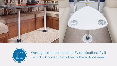 Manufacturers' Select ITC Silver Sequoia III Table Leg System for RV or Boat (25.5") TL4002C-25.5 (B09TBK319N)