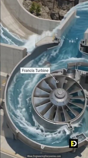 ​⚡ How Hydropower Works: Inside a Francis Turbine Dam! 🌊​