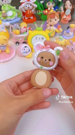 Đất sét tự khô : hướng dẫn nặn gấu bằng đất sét tự khô đơn giản ✨️ Video sử dụng đất sét tự khô 🐻 #HoiHanKipKhong #zodleshop #valentine #quatang