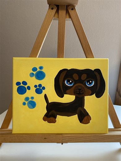LPS Dachshund Acrylic Canvas Painting 8x10 Littlest Pet Shop G7 #242 - Etsy