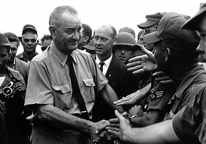 Lyndon Johnson: 'We will stand in Vietnam', press conference escalating war - 1965  — Speakola