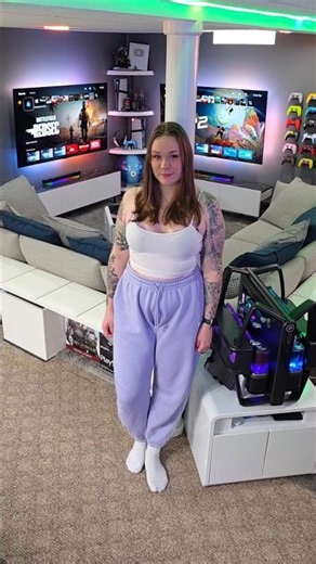 What's STOPPING YOU from building a DUAL PS5 SETUP & GAME ROOM?🔥😎 #gamingvideos #PS5 #gamergirl #PC