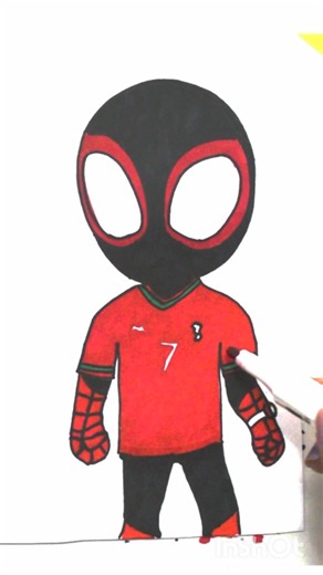 How to Coloring Spin - Wearing the Portugal Football Jersey #spiderman #shorts #portugalFootball