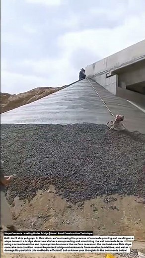 Slope Concrete Leveling Under Bridge | Smart Road Construction Technique.
