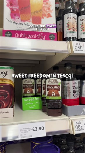 POV: you spot Sweet Freedom on the shelves at Tesco 👀🍫 Your go-to drizzle, stir, bake (and everything) chocolate fix — now just a trolley away! 🛒 #SweetFreedom #TescoFinds #VeganChocolate #HealthySwap #ChocShot