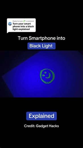Replying to @Luzz 🧩 turn smartphone into black light explained #explained #blacklight #science #scienceexperiments #experiment