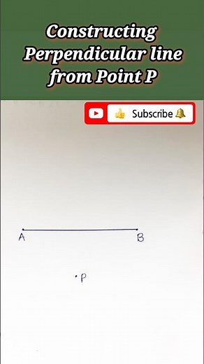 Constructing Perpendicular Line from point P #geometry #lines #angles