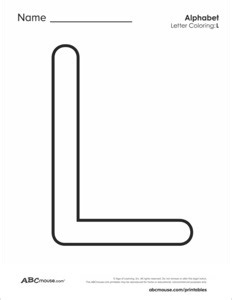 Large Letter L Recognition Coloring Page | ABCmouse