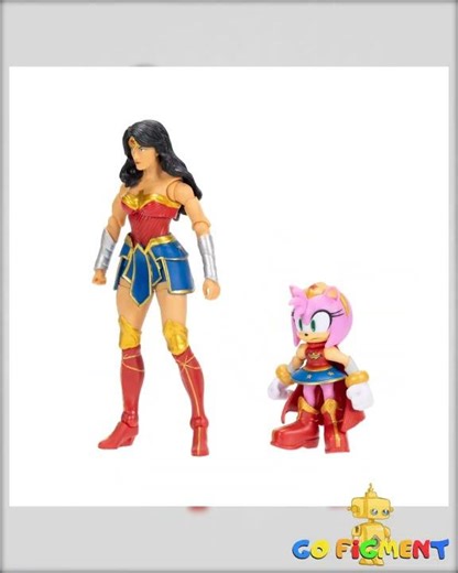 DC x Sonic the Hedgehog Amy as Wonder Woman & Wonder Woman 2-Pack Action Figures - Heroic Crossov...