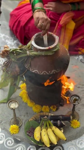 Overflowing Pongal, Overflowing Blessings 🙏Sankranti Special #happysankranti #sreetripuradevotional