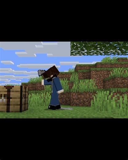 The first wooden pickaxe...