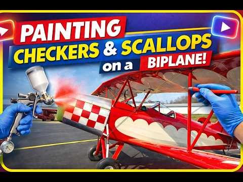 Step-by-Step: Painting Checkerboard Patterns & Wing Scallops on an Airplane