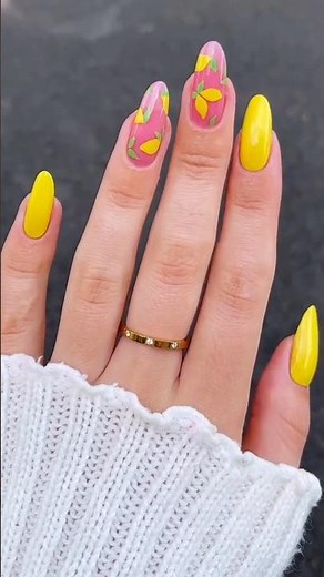 Yellow Nail Art Design Tutorial 💛 #nailart #tutorial #nailarttutorial #shorts #youtubeshorts