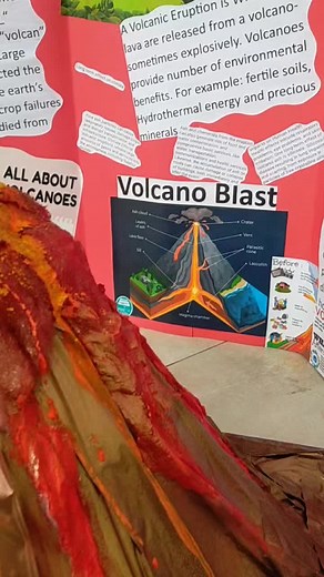 model on volcano #aroojartstudio #ordernow #creativework #orderwork #artistwork #science #scienceexperiments #volcanoeruption