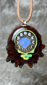 Feeling those lunar vibes! Moon phases and rainbow moonstone have my 💙 #gratefuldead #deadandcones #shakedownstreet #pineconependant #gratefuldeadart #handmade #gifts | Daisy Rae