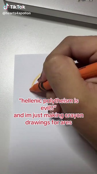 Exploring Hellenic Polytheism Through Crayon Drawings