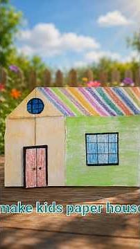DIY make paper house for kids very easy #kids craft #origami #paper craft