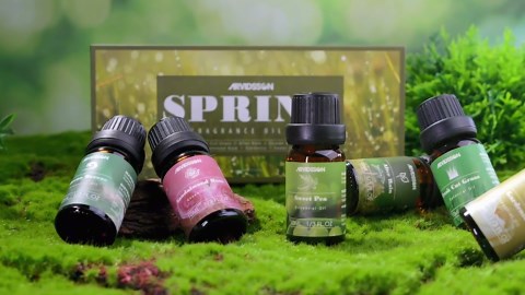 ARVIDSSON Spring Essential Oils Set, Natural Fragrance Oil for Diffuser - After Rain, Ocean Breeze, Fresh Cut Grass, Gardenia, Sweet Pea, Rose Sandalwood, Spring Scented Oil Gift Set