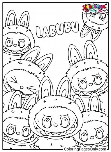 Labubu Coloring Pages for Kids - Free Printable Fun