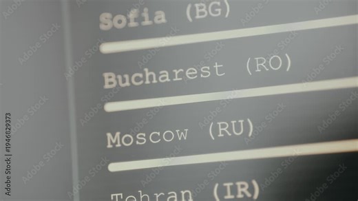 List of city names paired with their respective country abbreviations