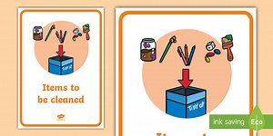 Items to be Cleaned Display Poster