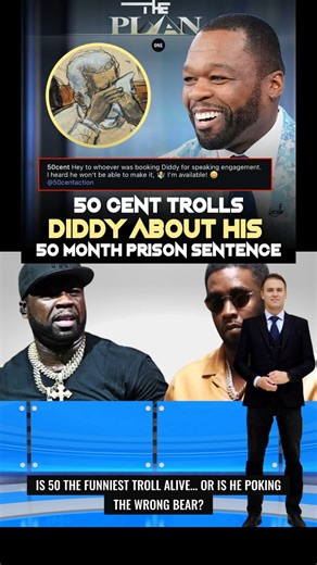 1.5K views |  50 Cent really the KING of petty. Diddy just got hit with a 50-month prison sentence and Fif jumped on IG like: "Hey to whoever was booking Diddy for a speaking engagement I heard he won’t be able to make it. I’m available."  #50cent #diddy #fblifestyle | The Plan | Facebook