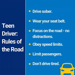 PARENTS 📣 Share these important "Rules of the Road" with the teen driver in your life. Teens can't hear "Drive Safely!" enough. 🤗💗 | NHTSA