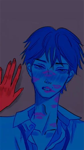 when you're blue, I'm red... #art #drawing #comics #sketch #couple #manga #manhwa #animation
