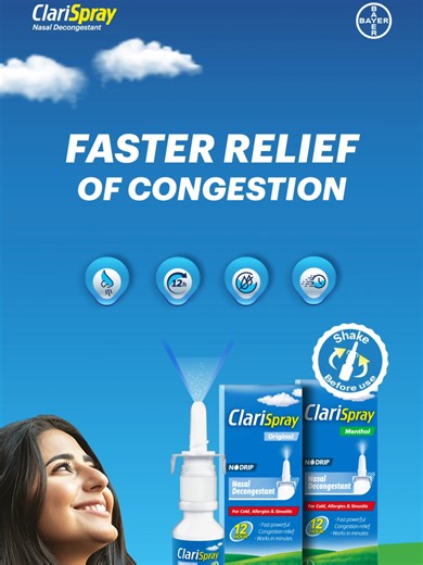 Instant Relief for Blocked Nose with ClariSpray