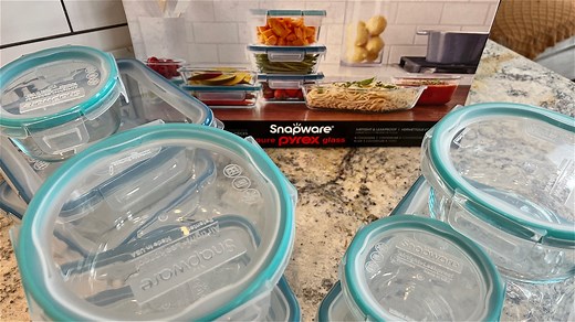Watch Snapware 18-piece Pyrex Glass Food Storage Set on Amazon Live