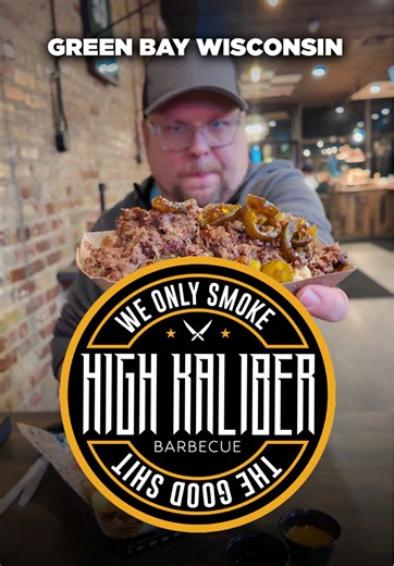 I made it out for the soft opening at @High Kaliber BBQ , and this is exactly how BBQ should be done. Slow-smoked meats, stacked high, with that perfect bark and just the right amount of heat. This is the kind of place where you can tell they care about the process — low and slow, no shortcuts, all flavor. If you’re a pulled pork, brisket, or smoked meat fan, this spot needs to be on your Green Bay food list. Would you smash this BBQ? 👀🔥 #food #foodtok #foodie #foodies #bbq