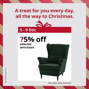 2.7K views · 104 reactions | Make it a centrepiece at home. Your favorite armchair is on offer today, just in time for Christmas and the year end celebrations. | IKEA | Facebook