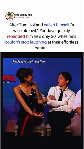 tom holland and zendaya's playful age joke has fans laughing #shorts
