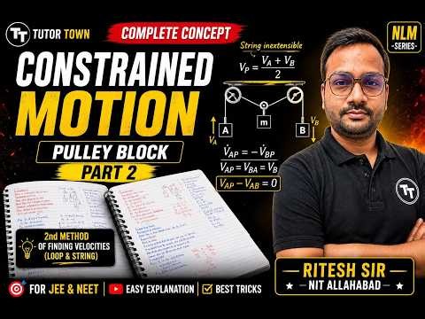 Constrained Motion Part 2 ⚡ Pulley Block Problems & Short Tricks | JEE & NEET Physics