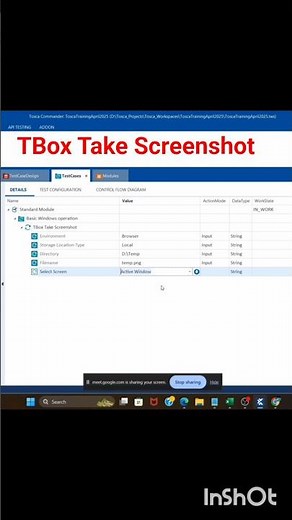 TBox Take Screenshot #tosca