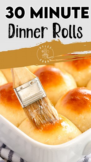Soft, fluffy, and ready in just 30 minutes! These dinner rolls are perfect for holidays, weeknights, or anytime you need warm bread fast 🧡 🖨️ Get the printable recipe here: ✅ https://www.kyleecooks.com/30-minute-dinner-rolls/ | Kylee Cooks