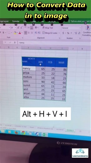 How to Convert Data into Image in Excel | Convert Data in to Image | Convert data to Image in Excel